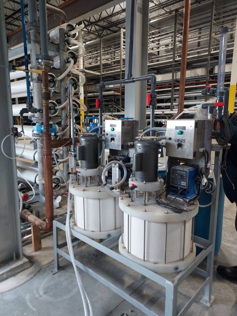 Automated Polymixer System designed to reduce polymer consumption in industrial applications